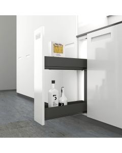 HETTICH LARIO BASE PULL-OUT 2 LEVEL MONO ANTRACITE W150 WITH RUNNERS