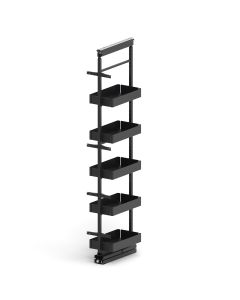 HETTICH OLONA PULL-OUT LARDER 1950-2250MM 100KG ANTHRACITE5 SHELVES