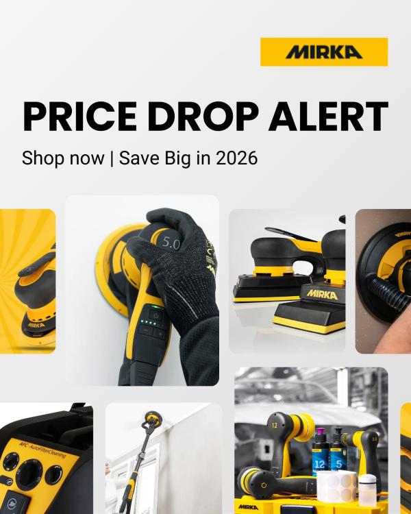 Price Drop Alert! Across All Mirka Product Lines – Now’s the Time to Upgrade Your Sanding Setup